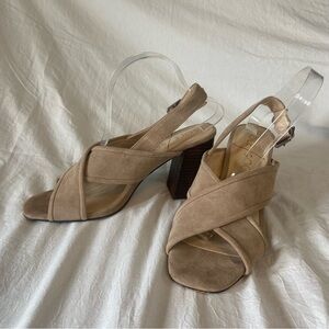 Sole Society Tan Suede So Joree Heels